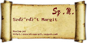 Szórát Margit névjegykártya